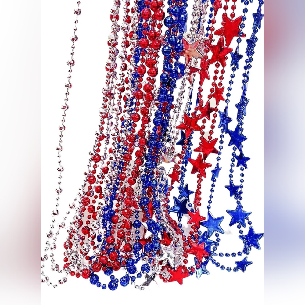 4th of July Necklace Beads